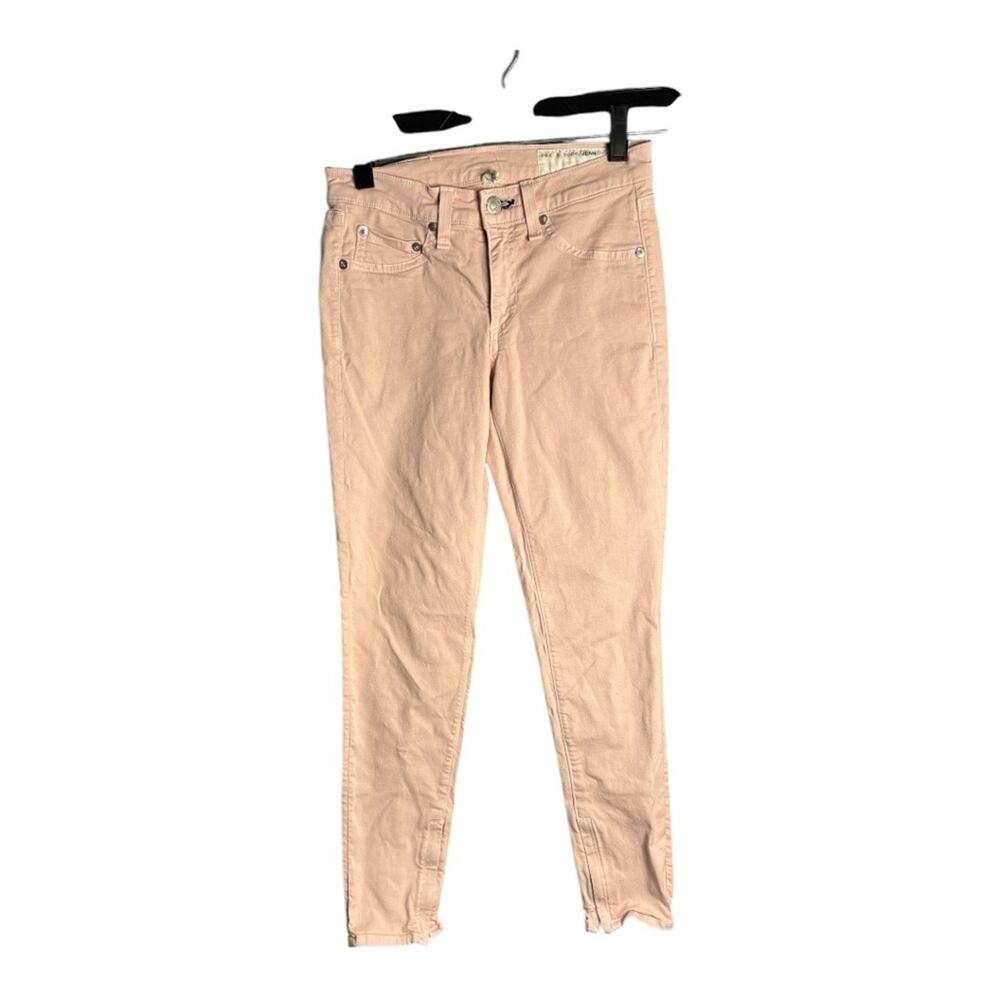 Rag & Bone Zipper Capri Pink Low Rise Jeans 26